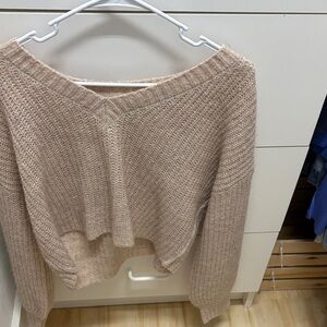 Miami Women's V-Neck Sweater - Tan